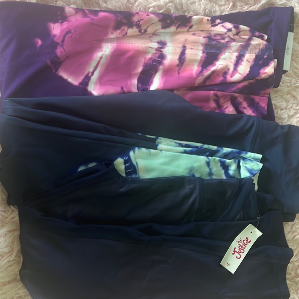 Girls Justice Active High Waist leggings NWT